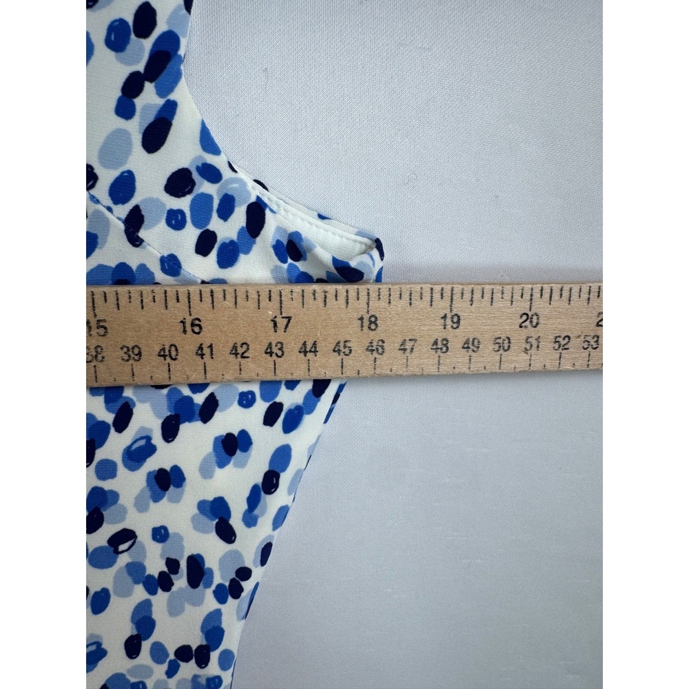 Lauren Ralph Lauren Sheath Dress sz 6 Blue White polka dot boho classic - Picture 6 of 9